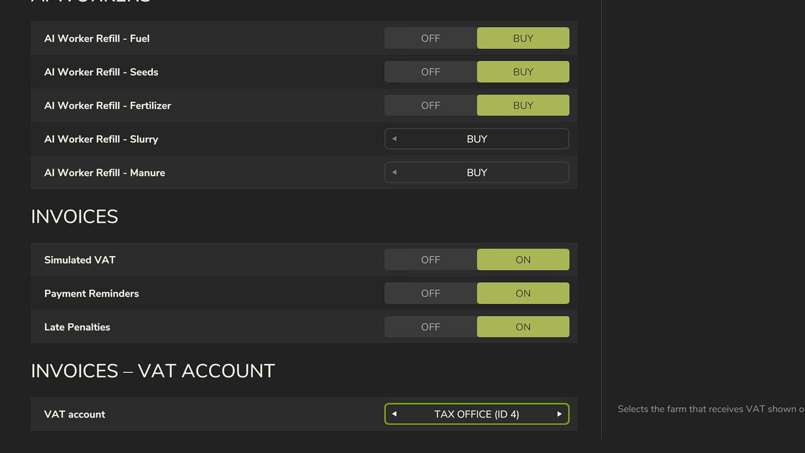 Invoice VAT Account
