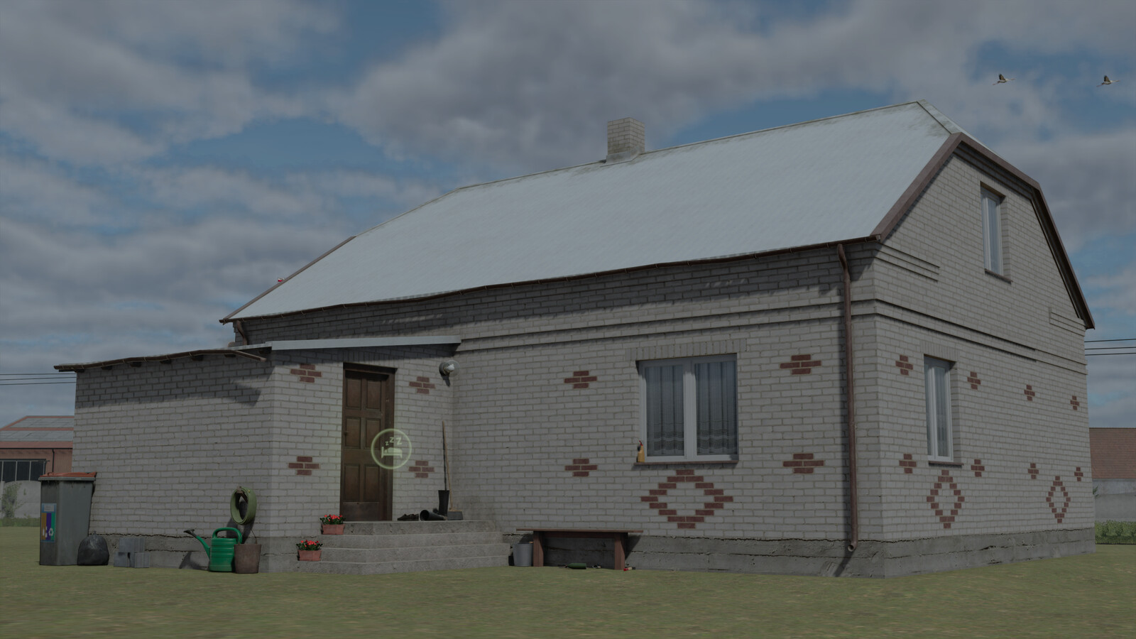 Polish White Brick House