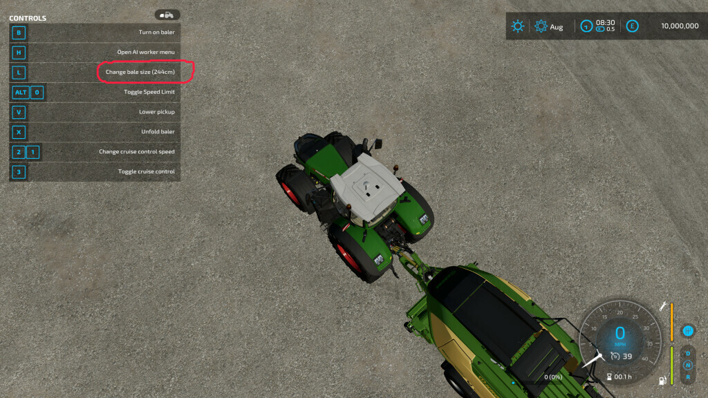 Selectable Bale Capacity Pack
