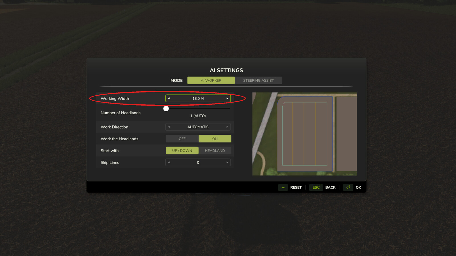 Fertilizer WorkWidth