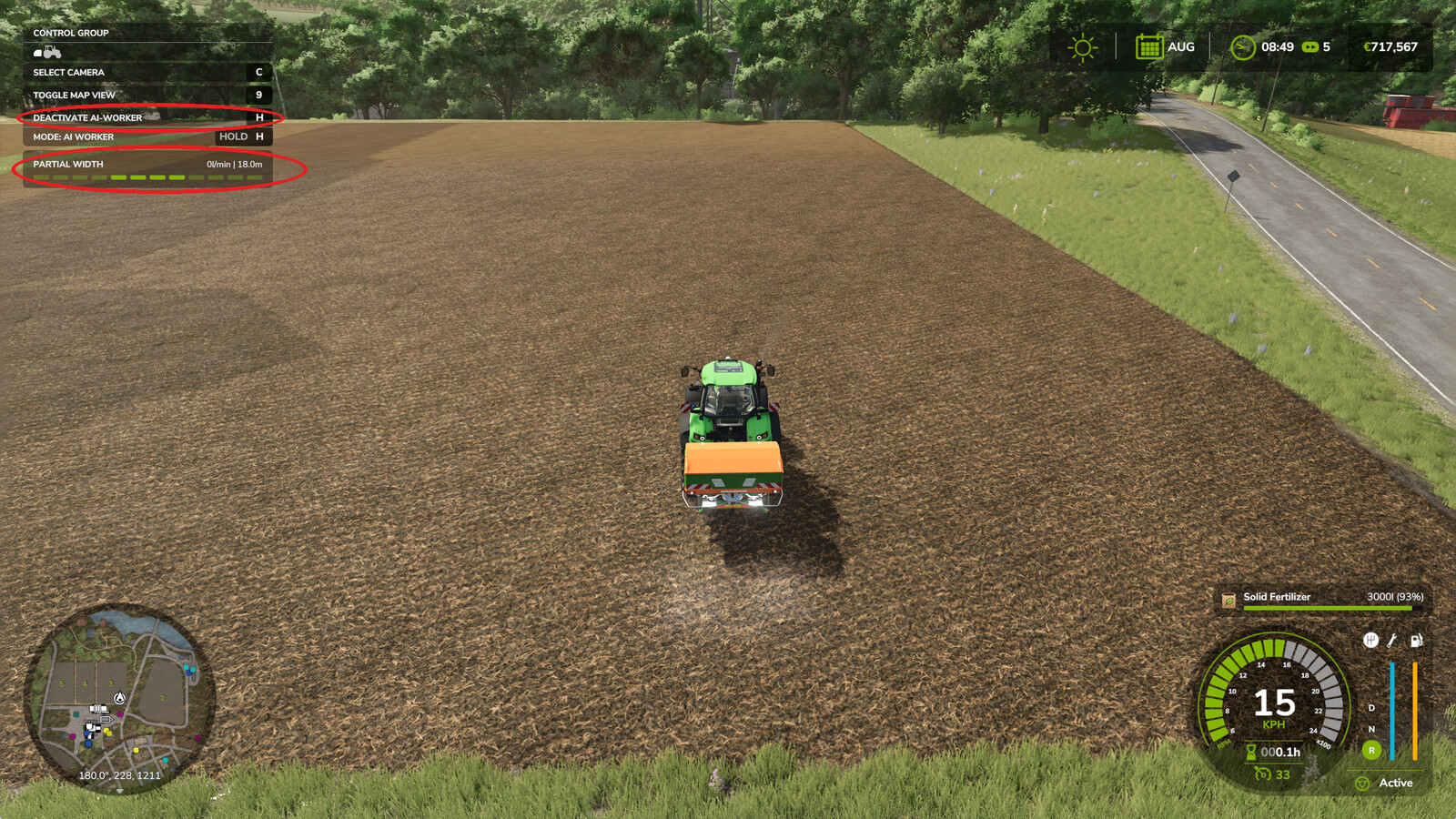 Fertilizer WorkWidth
