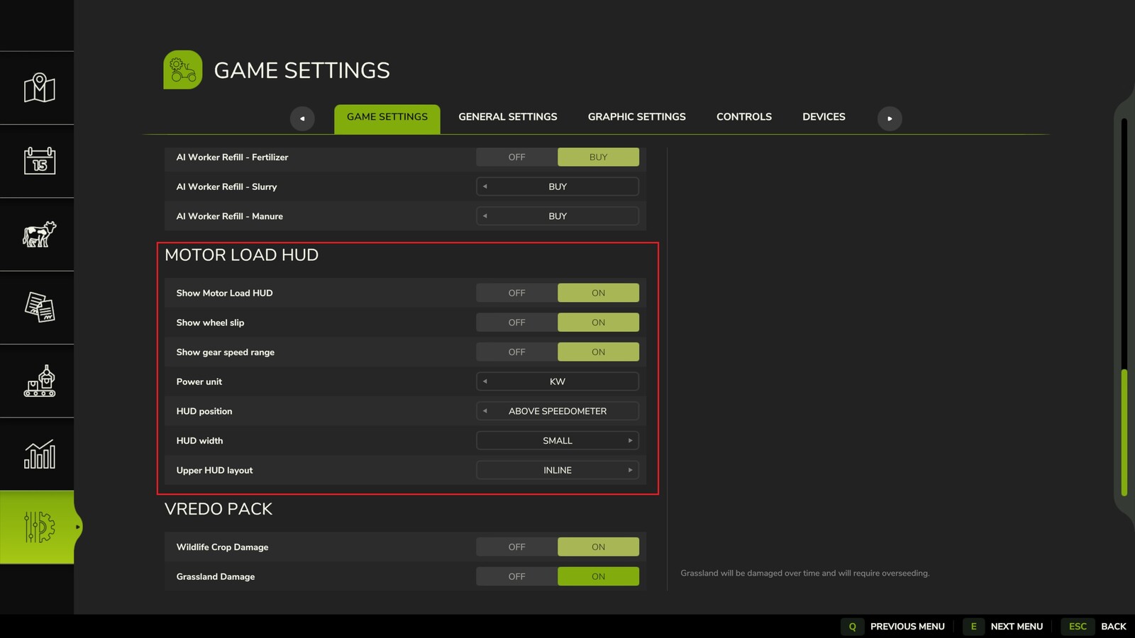 Motor Load HUD