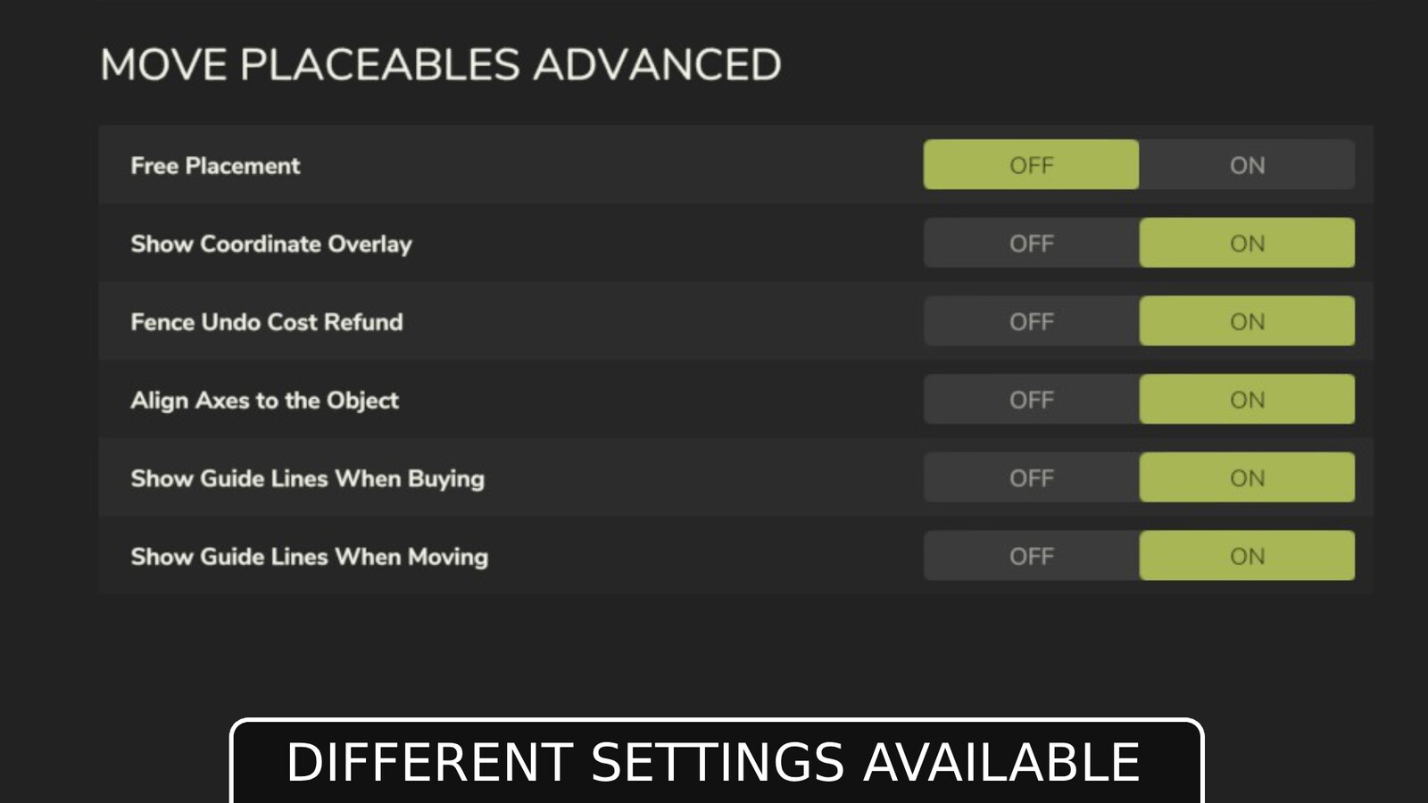 Move Placeables Advanced