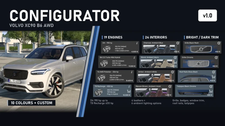 Volvo XC90 B6 AWD 1.61x v1.0.1 (Hotfix)
