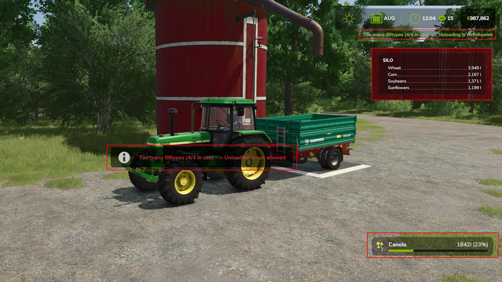 Silo Filltype Limiting