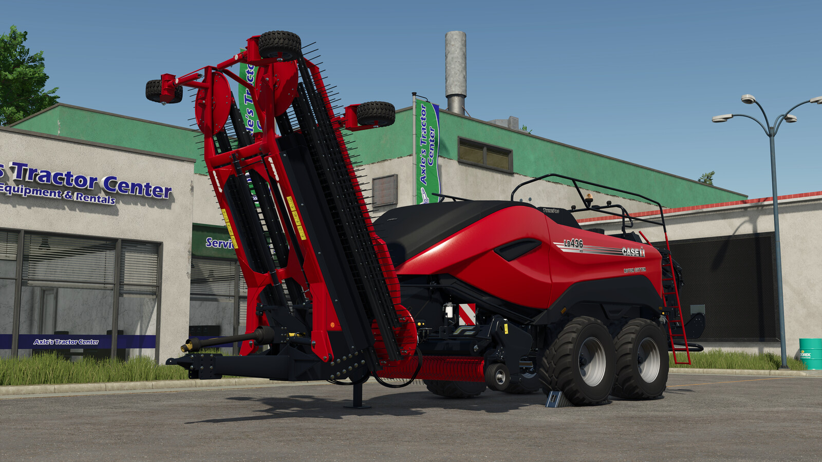 Pack Of Balers With Windrower
