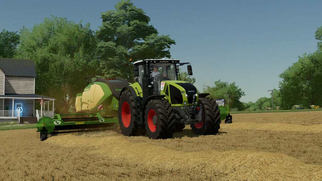 Pack Of Balers With Windrower