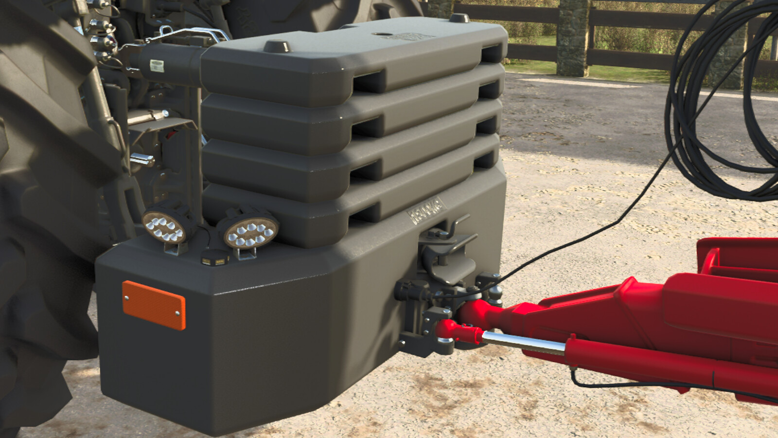 Hi-Vis LED-Lights Tractor Front Weight