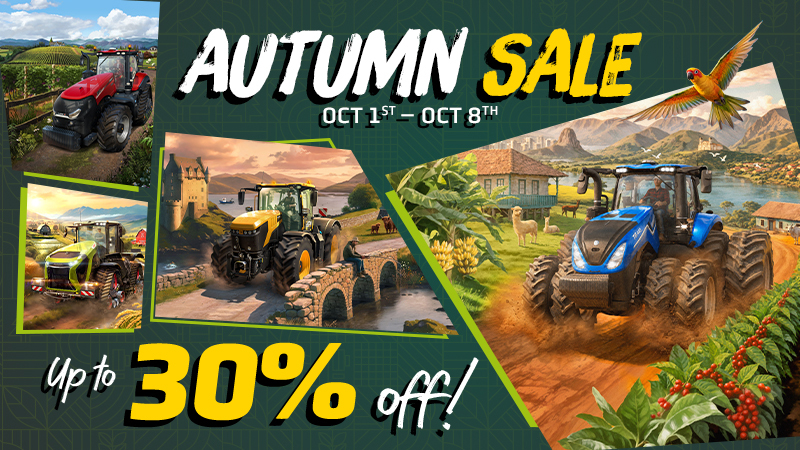 Осенняя распродажа Steam: скидки на избранные игры Farming Simulator и DLC! 🍂