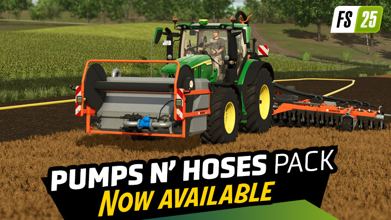 Бесплатный набор Pumps N' Hoses уже доступен для FS25 | Вышел патч 1.23.0.0!