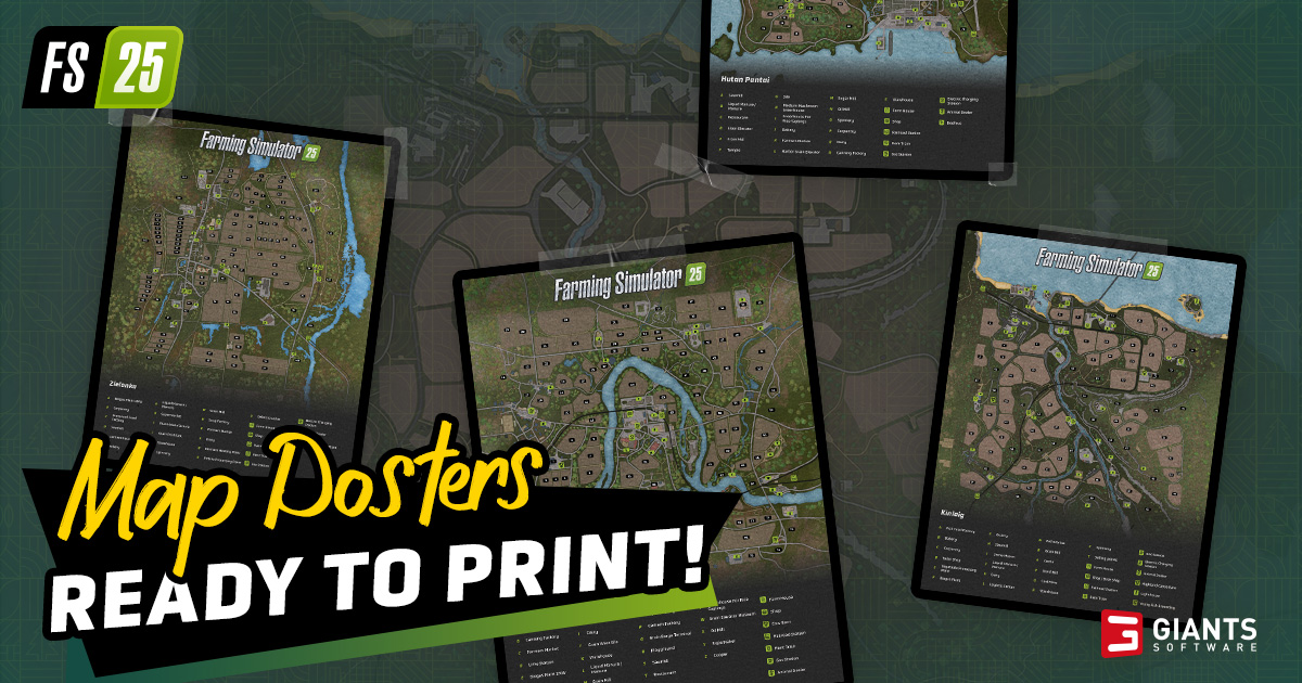 Download & Print Farming Simulator 25 Map Posters!