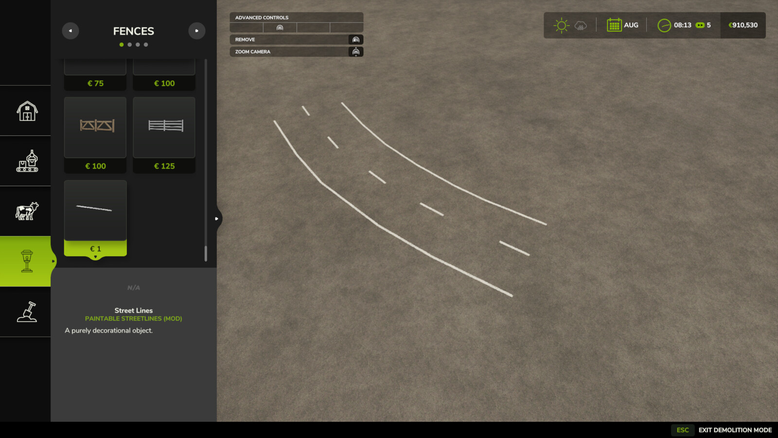 Paintable Streetlines
