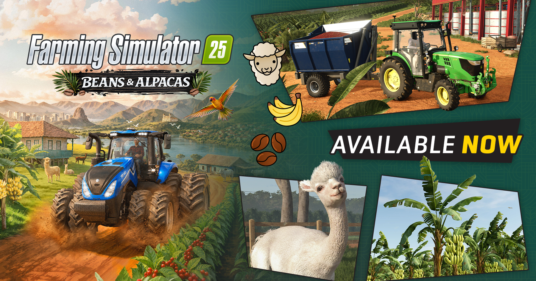 Farming Simulator 25: Beans & Alpacas now available!