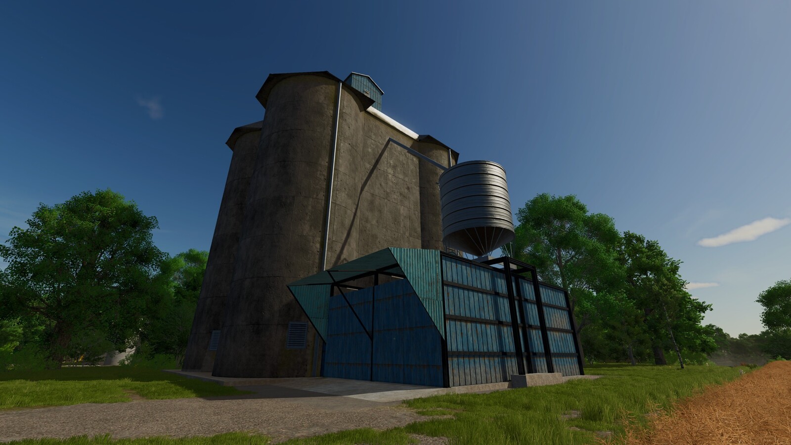 Large Concrete Grain Silo