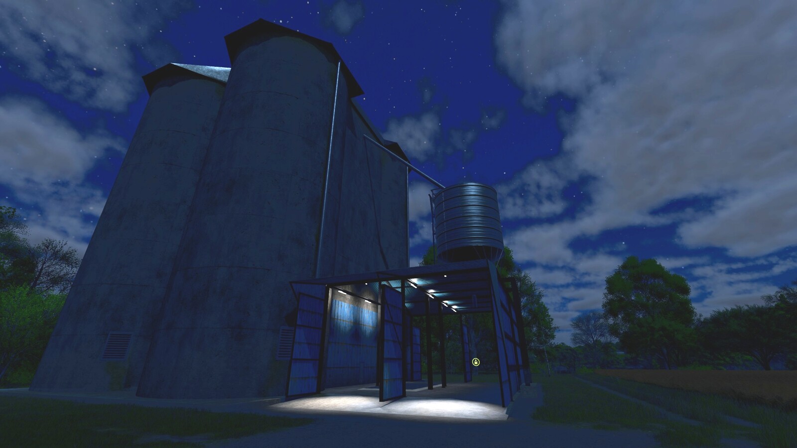 Large Concrete Grain Silo
