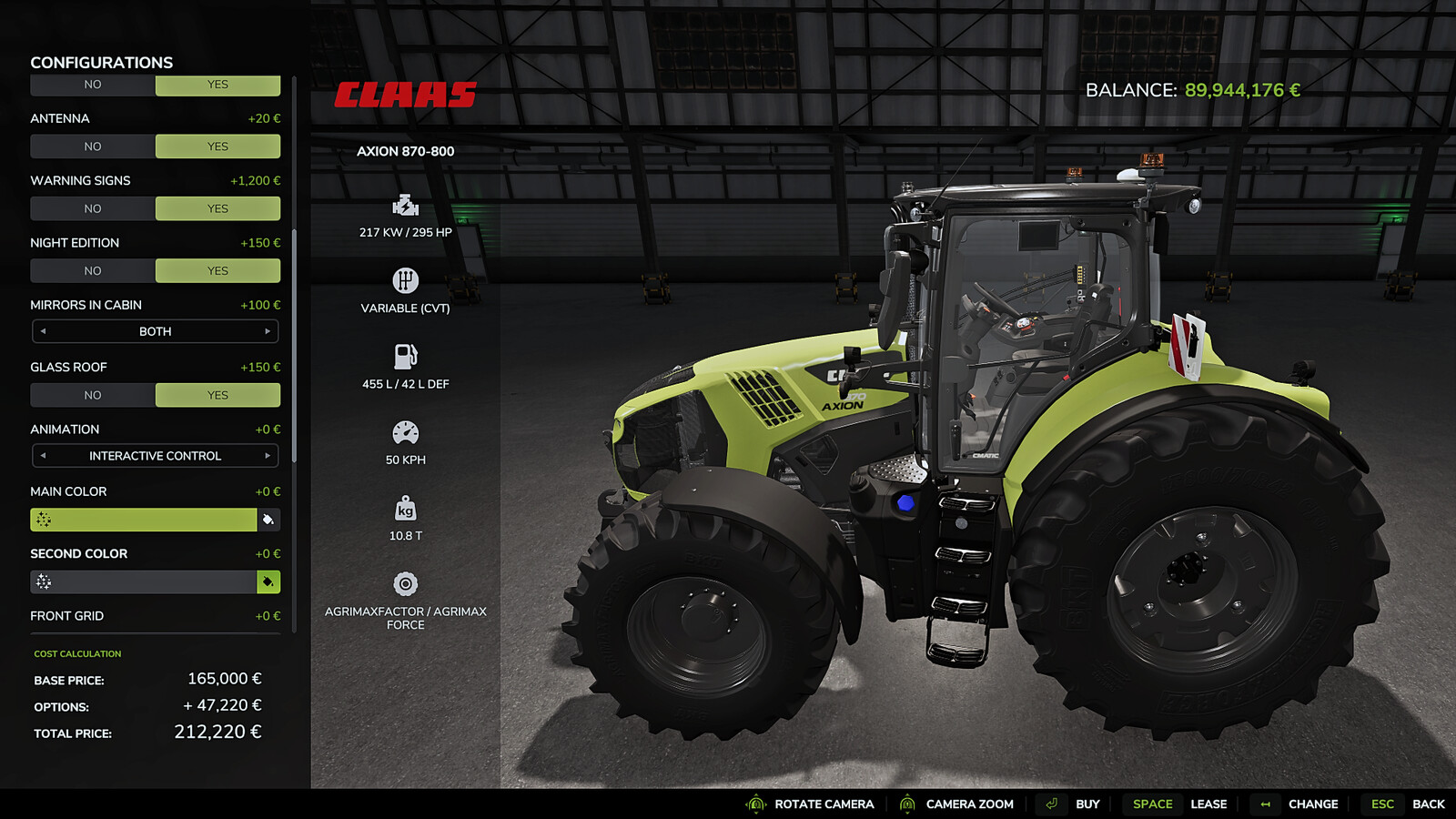 CLAAS AXION 870-800