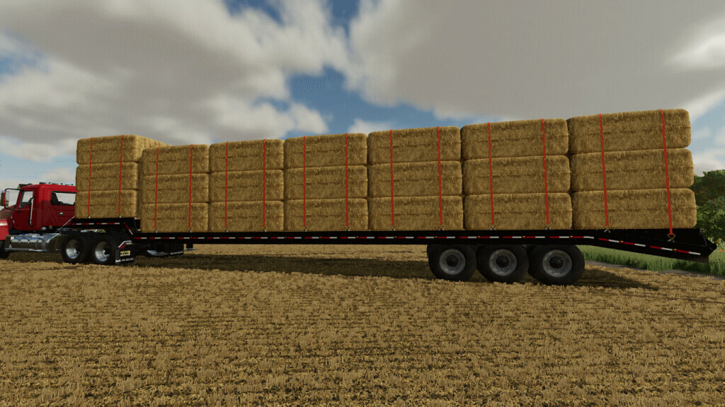 53' Dropdeck Trailer Autoload Bales
