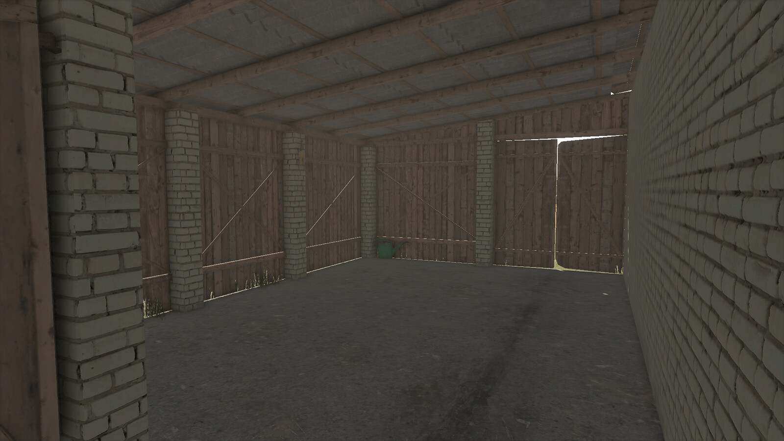 Barn with shed