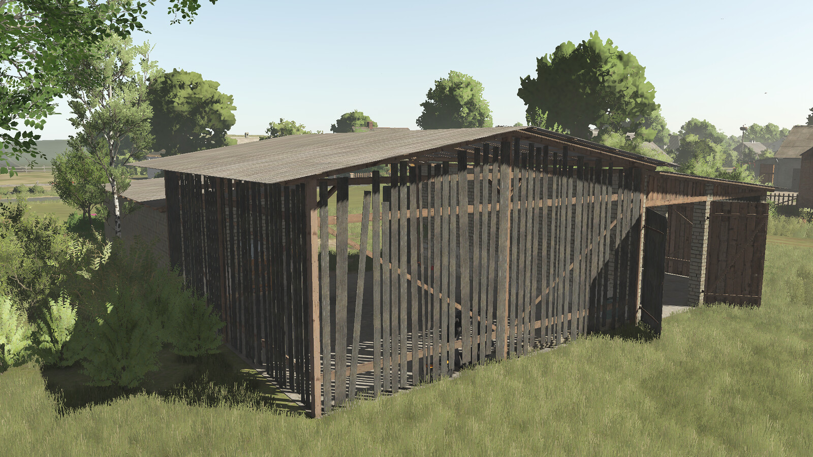 Barn with shed