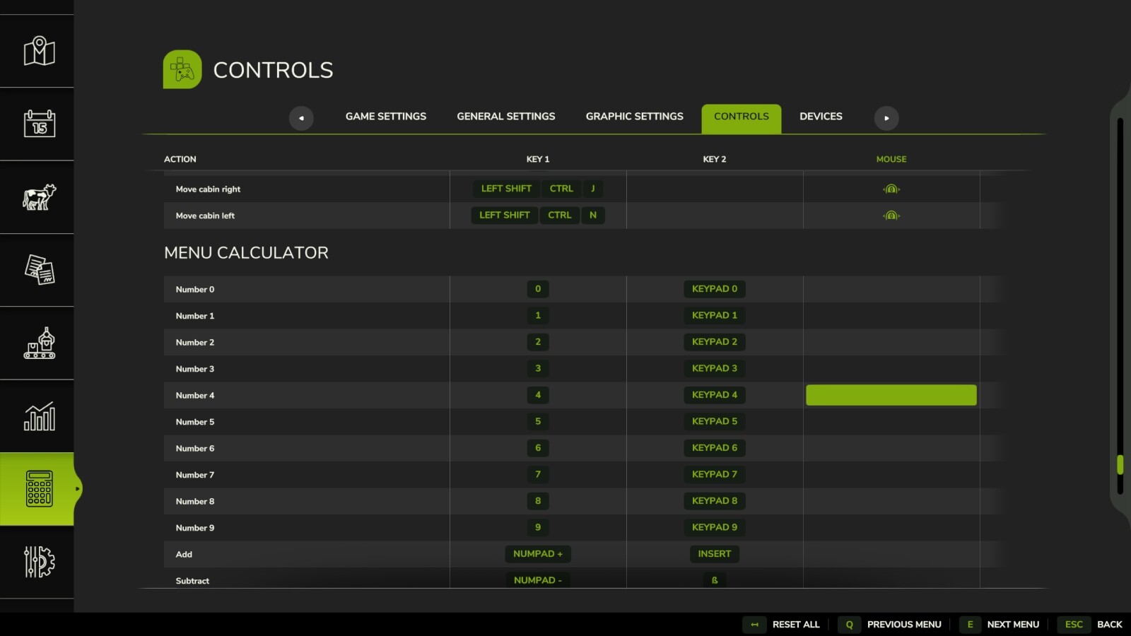 Menu Calculator