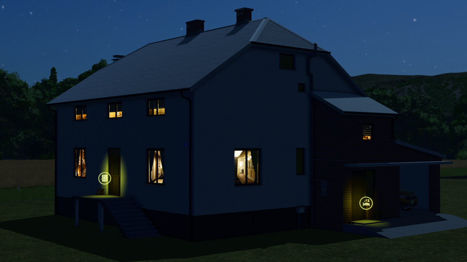 Big White Farmhouse