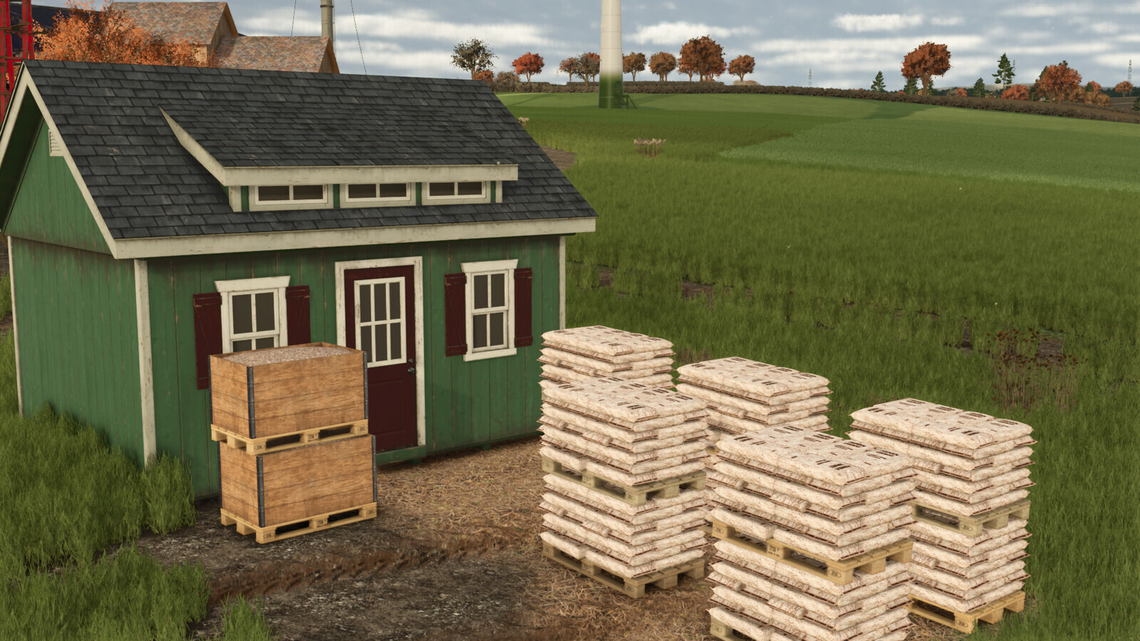 Refined Wood Chips, Sawdust Factory And Fuel Production Pack