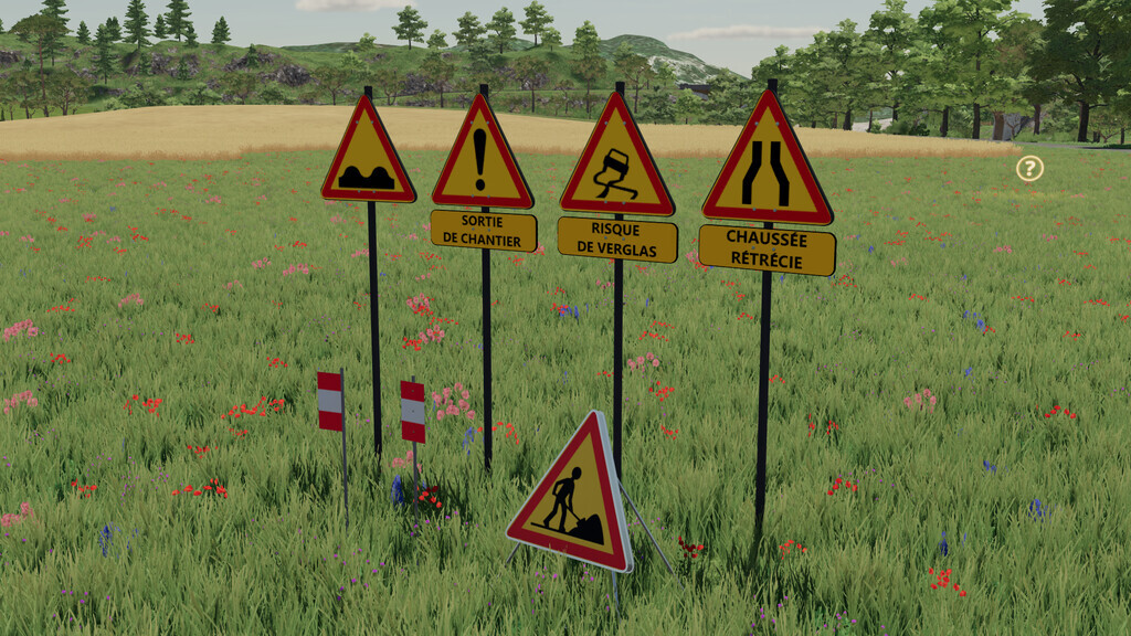French Temporary Signs